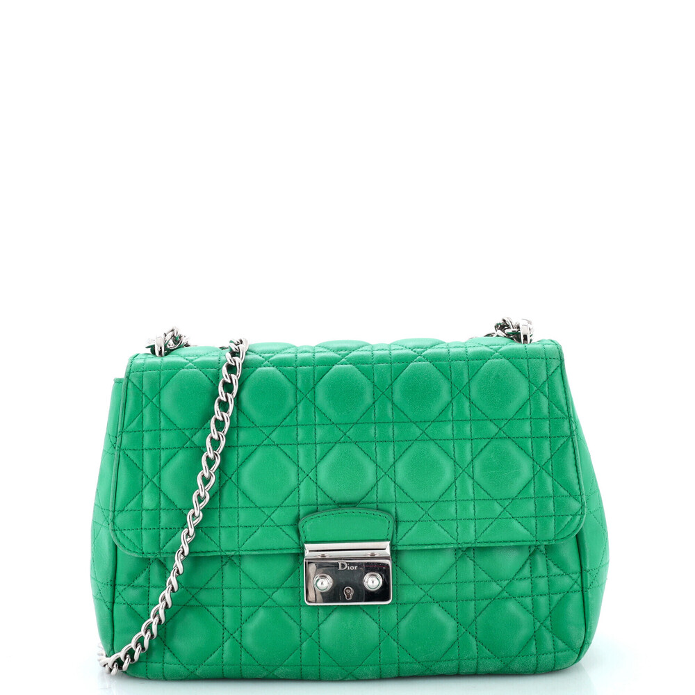 Christian Dior Medium Long Chain Miss Dior Bag Cannage Quilt Lambskin
